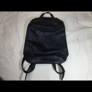 Vintage Longchamp Black Leather Backpack